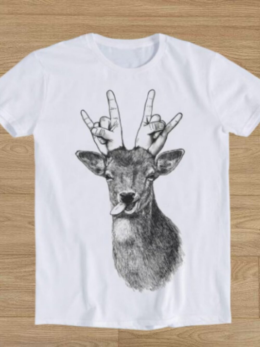 Party Deer Heavy Metal Sense Of Humor Tee T Shirt